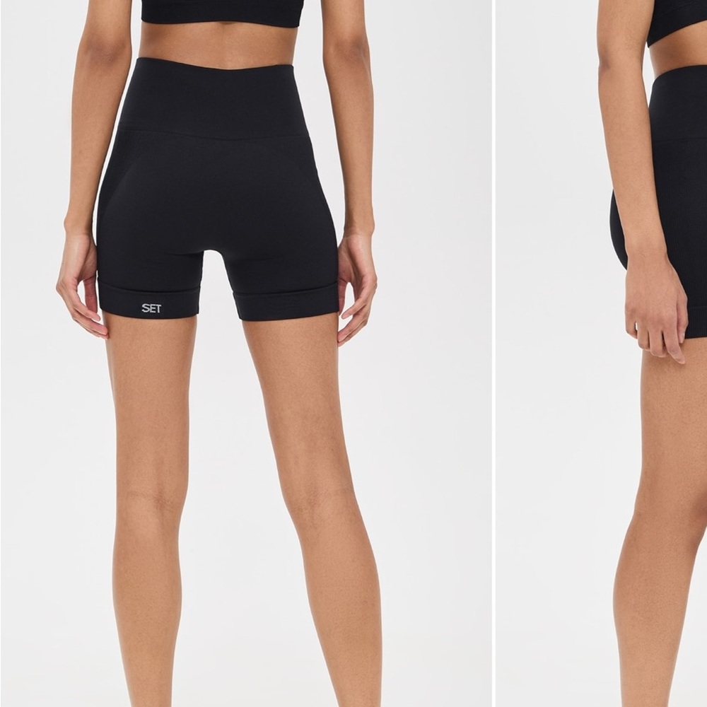 Set Active sculpt flex Black High-Waisted bike shorts - Picture 2 of 5